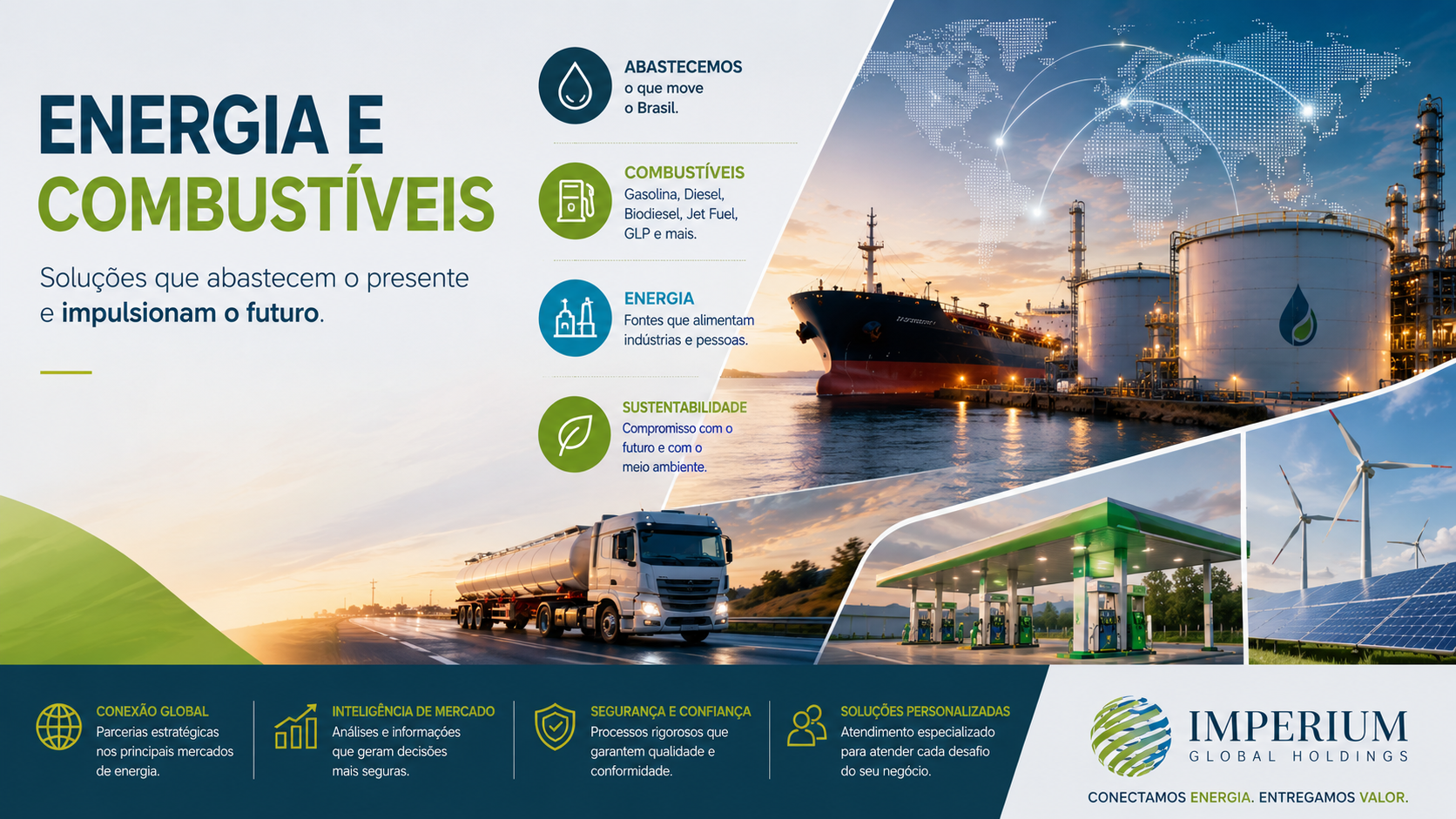 Energia e combustíveis — soluções que abastecem o presente e impulsionam o futuro